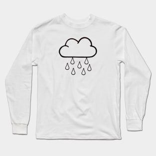 Rainy Cloud Design (White) Long Sleeve T-Shirt